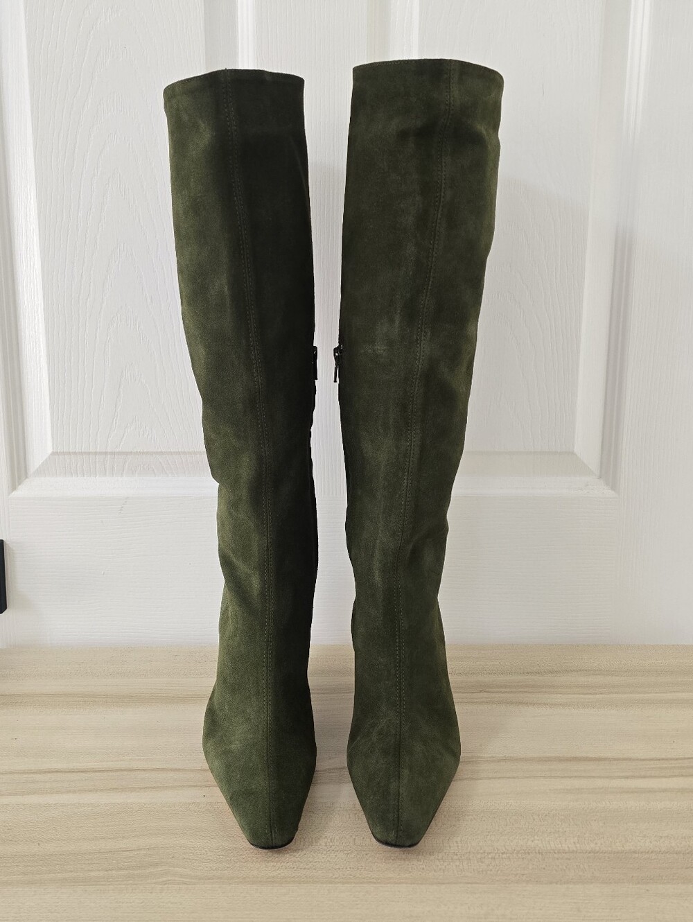 Staud Cami Suede Olive Green Knee High Boots NWOB Size 39/US 8.5 - Picture 4 of 13